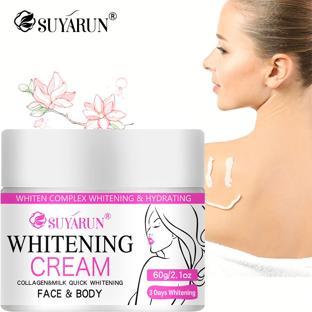 Skincare Luxury Whitening - SUYARUN クリスマスギフト ブライトニングクリーム-美白保湿剤、輝く肌のための、豪華な箱入りのお祝い保湿スキンケアセット。