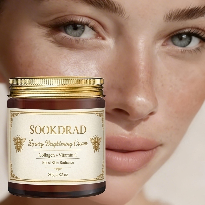 Skincare Luxury Whitening - ラグジュアリーブライトニングクリーム、コラーゲン+ビタミンC、デイリーグロー、顔用、全肌質対応、80g、ユニセックス、毎日のケア