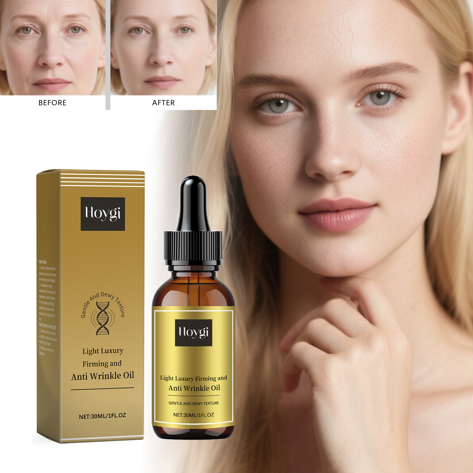 Luxury Skincare For Women - 引き締めフェイシャルケアオイル リフティング アンチリンクル ラインを薄くする 肌を引き締める 栄養を与える